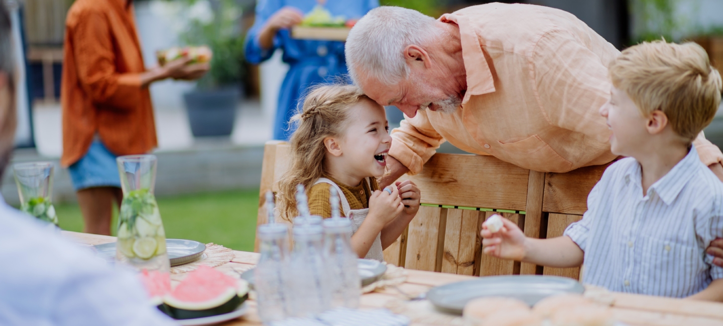 Family enjoying financial security